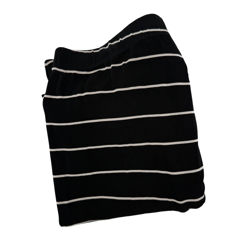 Travelers by Chico's Womens Black White Striped Wide Leg‎ Pants Size 2 Regular